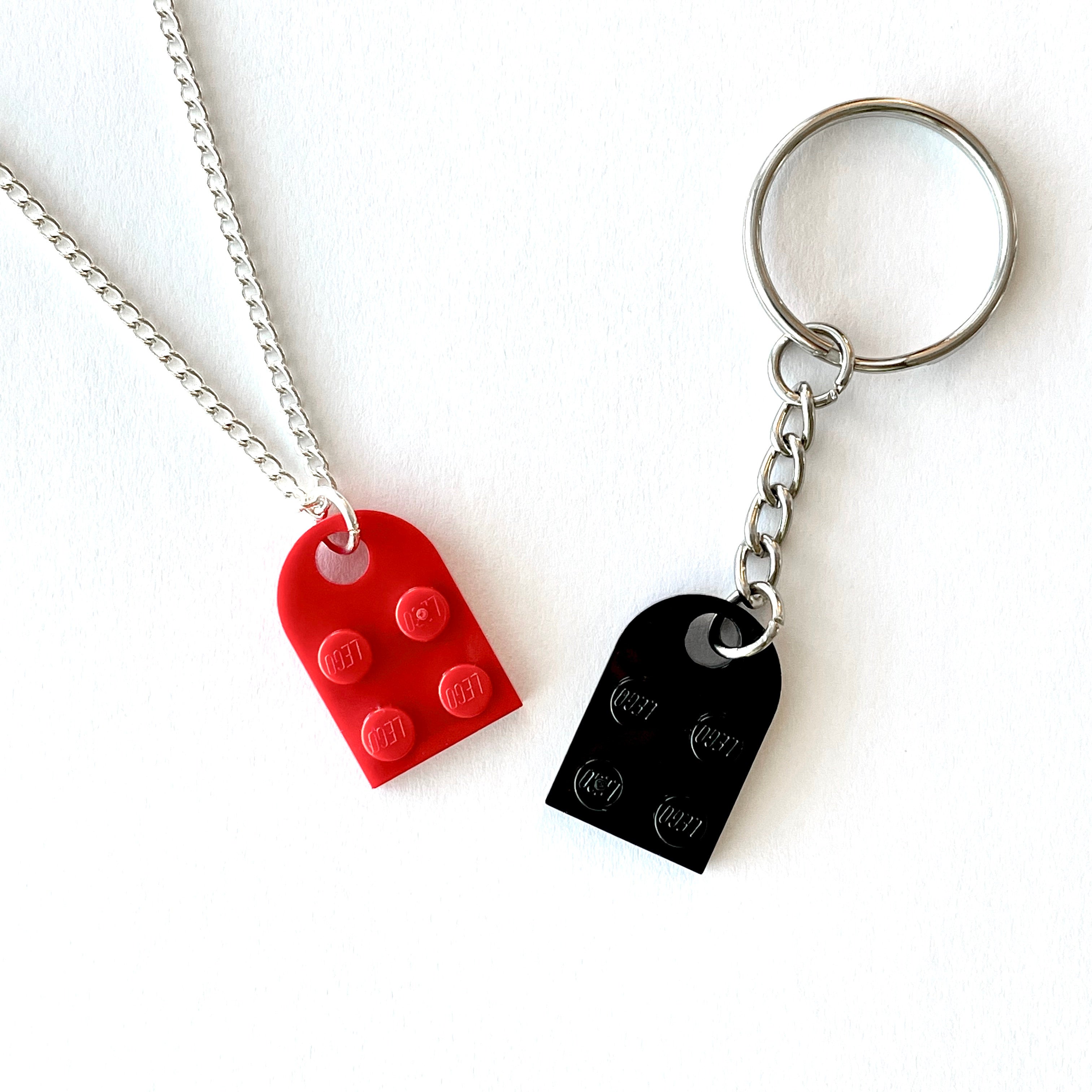 Pink Lego Couple Necklace Pendant Set, 2 Necklaces, BFF, Valentine  Anniversary | eBay